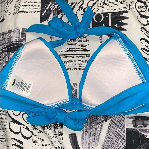 blue triangle bikini top - Picture 2 of 3